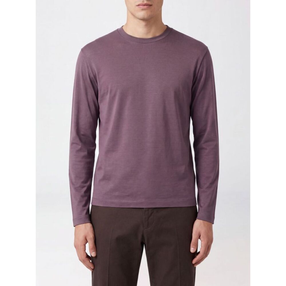 Herno Long-Sleeve Crewneck T-Shirt In Cotton